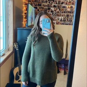 Army green sweater